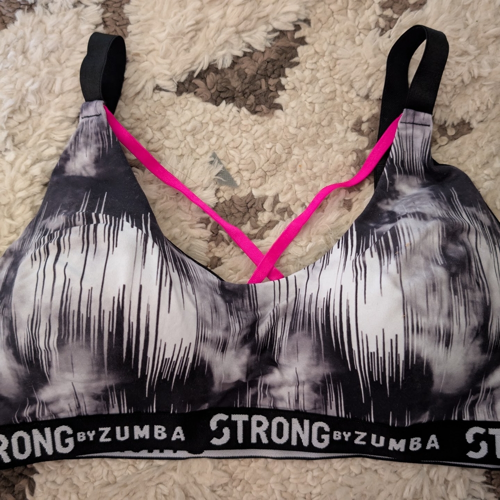 Zumba Fitness Black and Pink Sports Bra Intimates